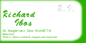 richard ibos business card